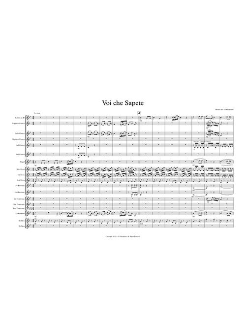 Voi Che Sapete (Say ye Who Borrows) from the Marriage of Figaro - Cornet Solo (Arr. Shaun Humphries) - W A Mozart (Brass Band)