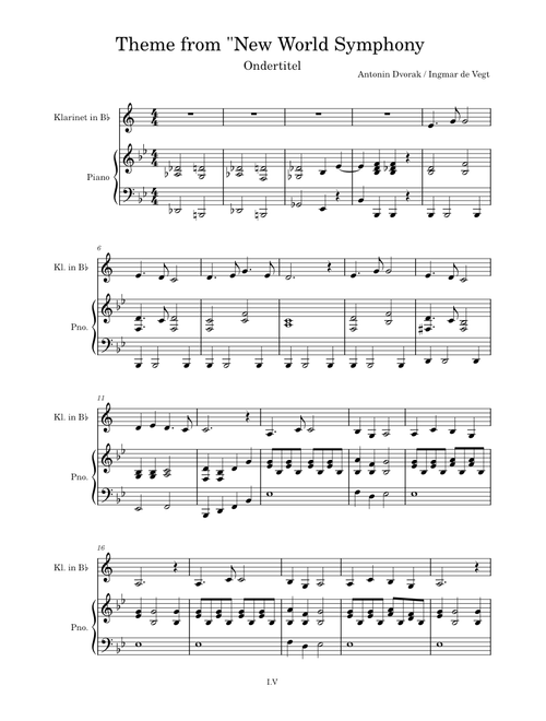Largo from the New World Symphony – Antonín Dvořák Theme from "New World Symphony