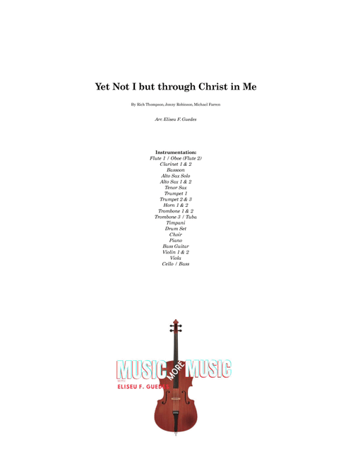 Yet Not I But Through Christ In Me (Arr. Eliseu F. Guedes) - CityAlight (Choral, SATB divisi)