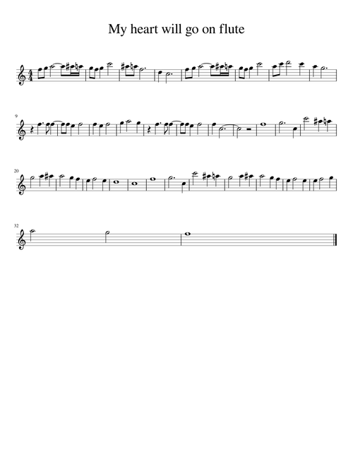 My heart will go on flute