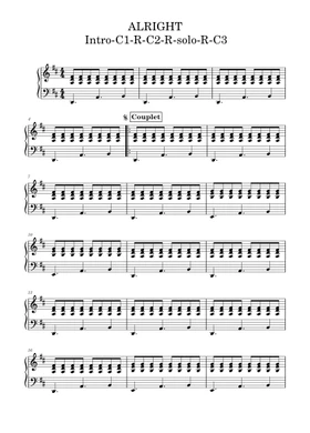 Productivo verbo taquigrafía Free alright by Supergrass sheet music | Download PDF or print on  Musescore.com