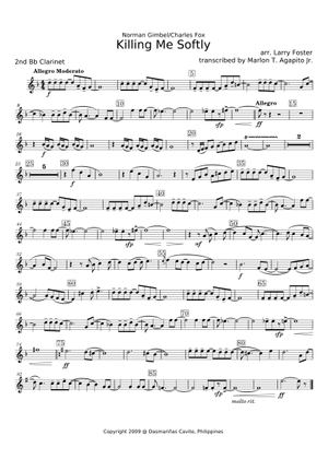 Killing me softly - Norman Gimbel and Charles Fox (1976) Sheet