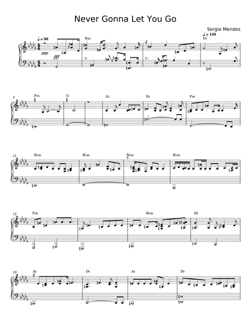 Never gonna let you go - Sergio Mendes