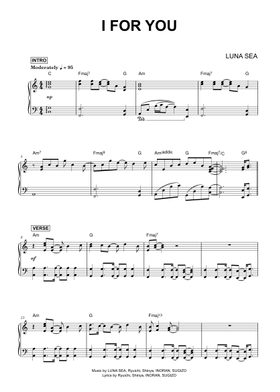 Free LUNA SEA sheet music | Download PDF or print on MuseScore.com