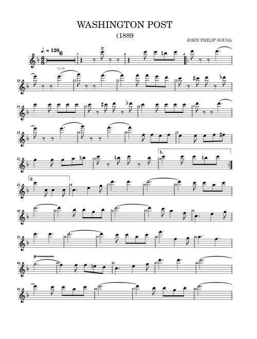 The Washington Post March – John Philip Sousa WASHINGTON POST