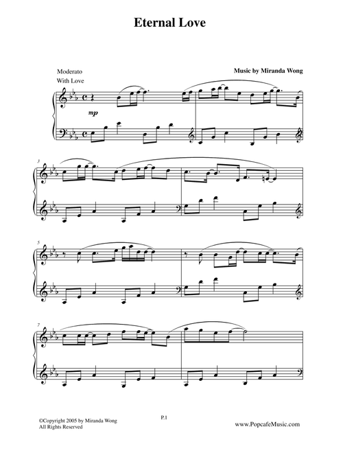 Eternal Love - Wedding Piano Music by Miranda Wong (Piano Solo)