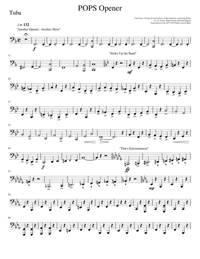 POPS Opener Sheet music for Tuba (Solo)