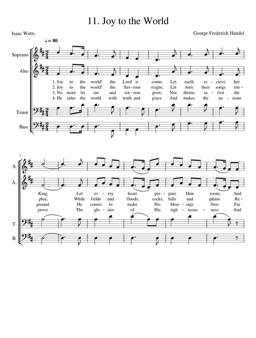 11 Joy to the World (piano)