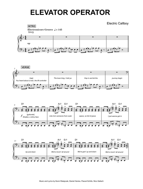 Elevator Operator - Electric Callboy (Piano)