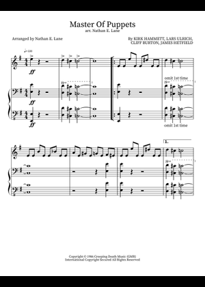 Master of puppets – Metallica Sheet Music for Piano (Solo