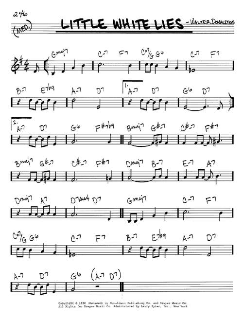 Little White Lies - Walter Donaldson (Real Book - Melody-Chords)