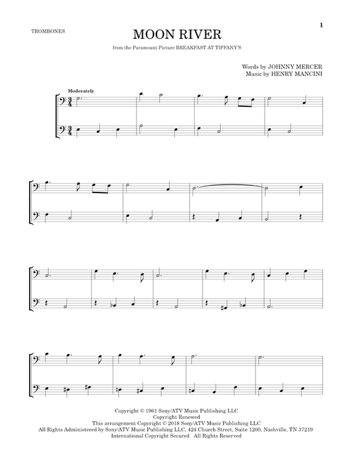 Moon River - Andy Williams (Trombone Duet)