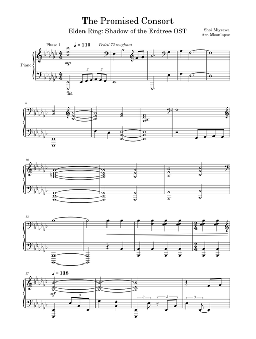 The Promised Consort – Shoi Miyazawa - Elden Ring: Shadow of the Erdtree OST for Piano