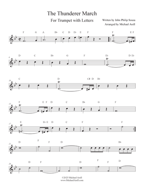 The Thunderer March for Trumpet (Arr. Michael Arell) - United States Army Field Band, United States Marine Band, United States Army Band (Trumpet Solo)