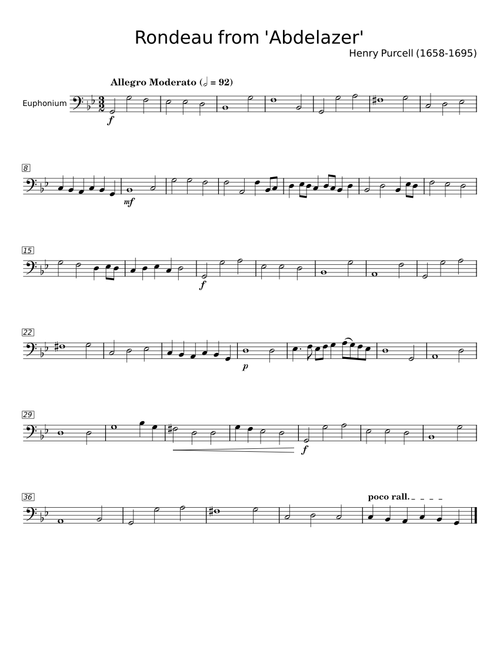 Rondeau from Abdelazer - Henry Purcell