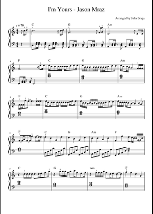 Play Official version of I'm yours Sheet Music by Jason Mraz for