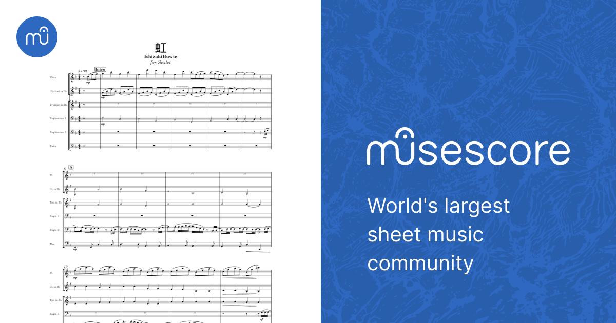 Niji Sheet Music for Tuba, Flute, Clarinet other, Trumpet