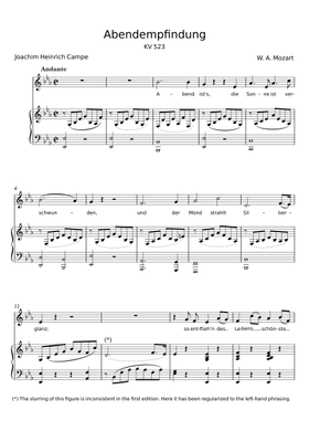 Free Joachim Heinrich Campe sheet music | Download PDF or print on  MuseScore.com