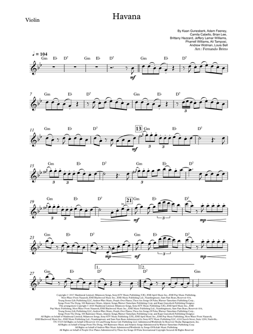 Havana (Arr. Fernando Britto) - Camila Cabello feat Young Thug (Violin Solo)