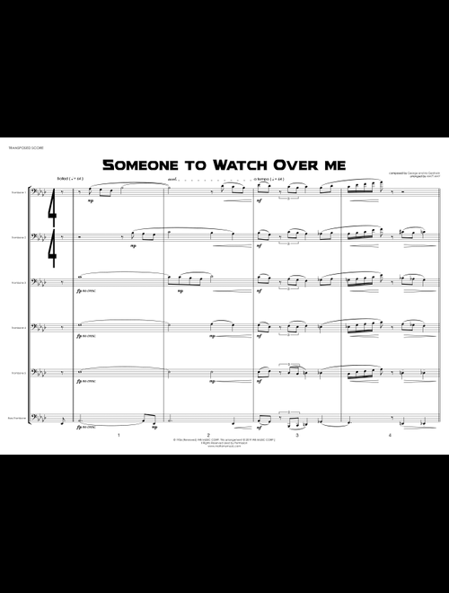 Someone To Watch Over Me (Arr. Matt Amy) - Ira Gershwin, George Gershwin (Brass Ensemble)