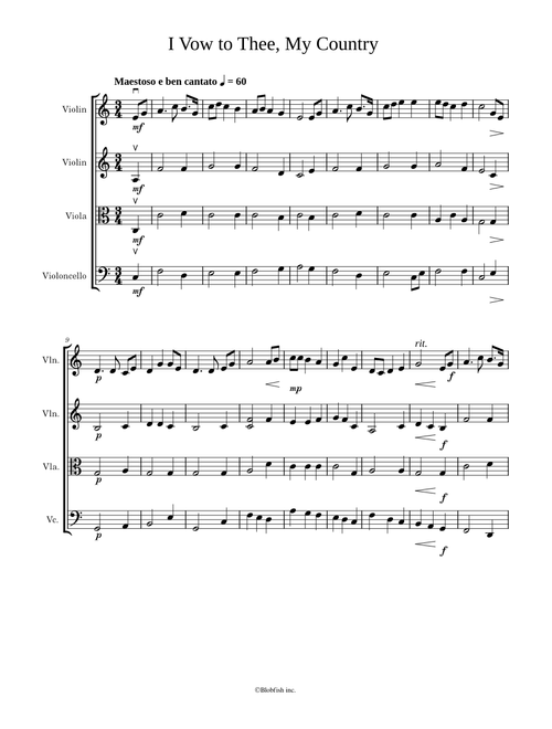 I vow to thee, my country – Gustav Holst