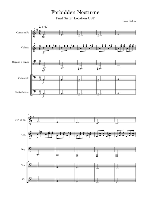 The Forbidden Nocturne(Fnaf Sister Location OST)-Leon Riskin