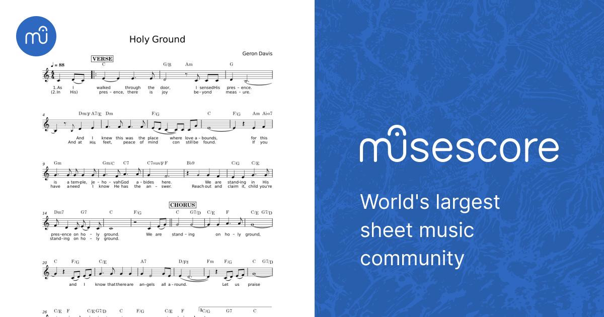 Holy Ground Script Holy Ground - Geron Davis Sheet Music with Chords for Synthesizer (Solo ...