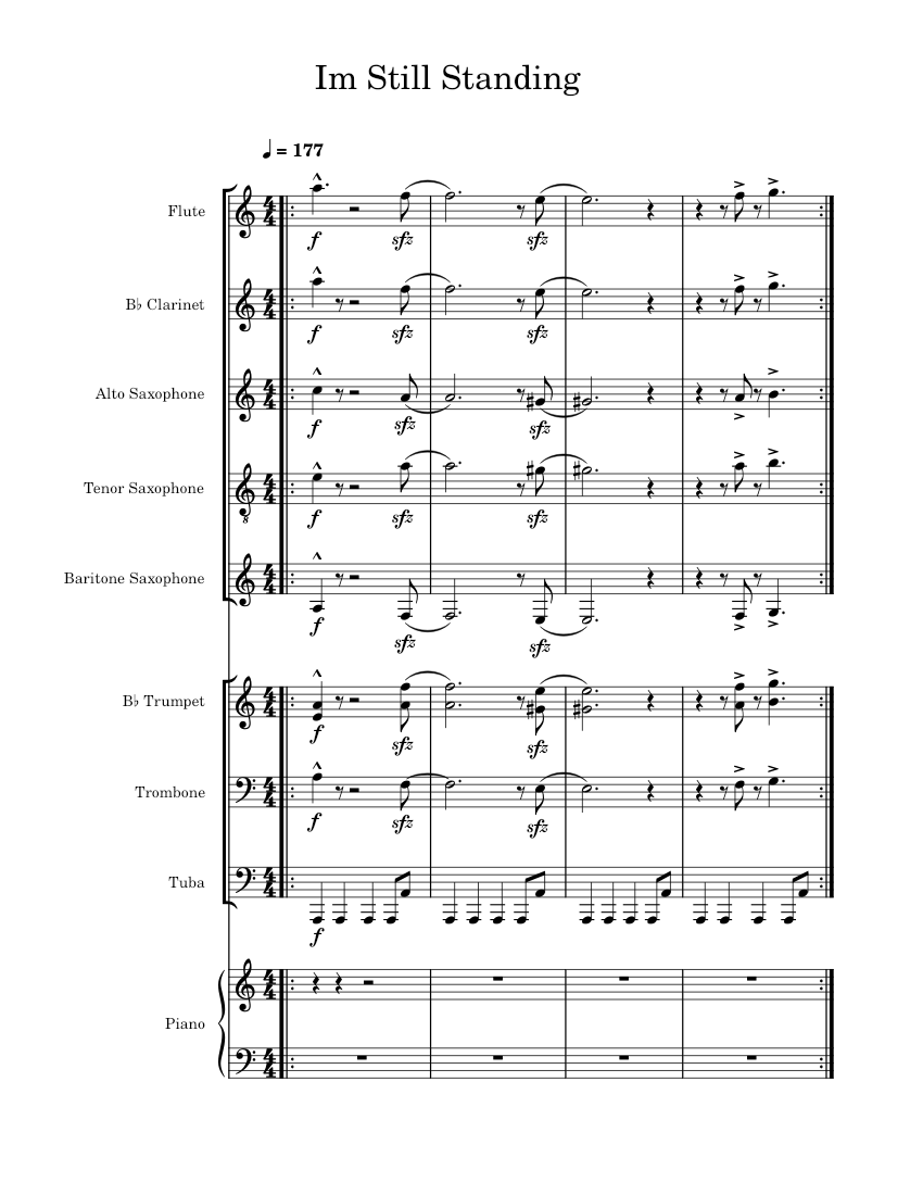 Im Still Standing Elton John Im Still Standing Sheet music for Piano