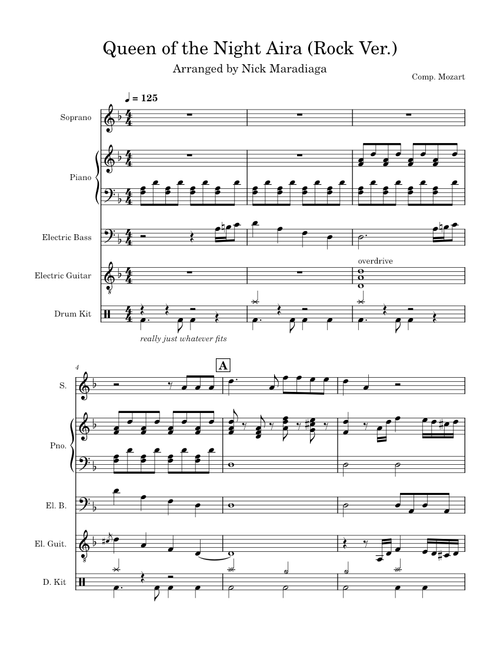 Queen Of The Night Aria – Wolfgang Amadeus Mozart (Rock Arr.)