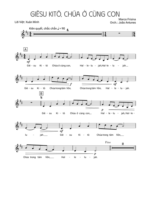 Giêsu Kitô Chúa Ở Cùng Con - Soprano 2
