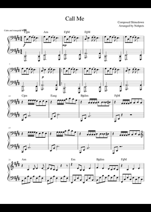 Call me – Shinedown Call me - Shinedown (String Quartet) Sheet Music ...