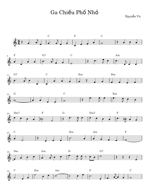Ga Chiều Phố Nhỏ - Nguyễn Vũ