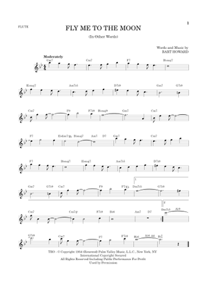 Play Official version of Fly Me To The Moon (In Other Words) Sheet