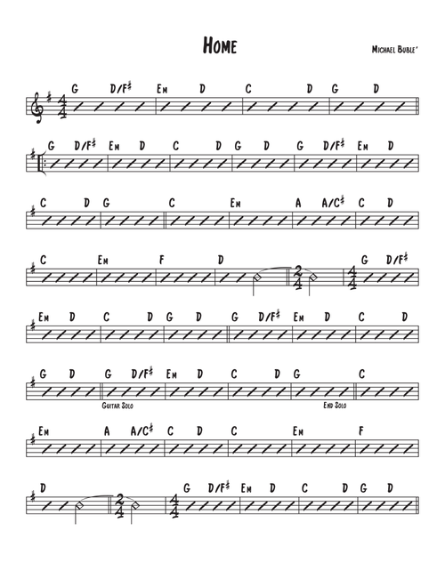Home (Arr. David M Fagnant) - Blake Shelton (Piano-Vocal-Guitar)