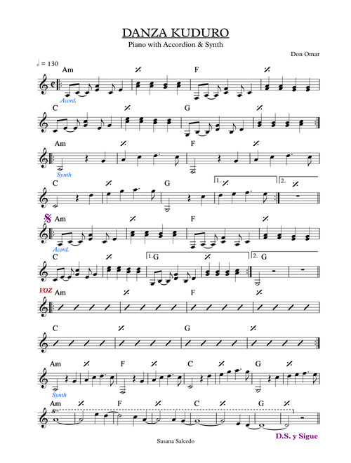 Danza Kuduro (Arr. Susana Salcedo) - Ali Moore, Fabrice Toigo, Faouze Barkati (Piano Solo)