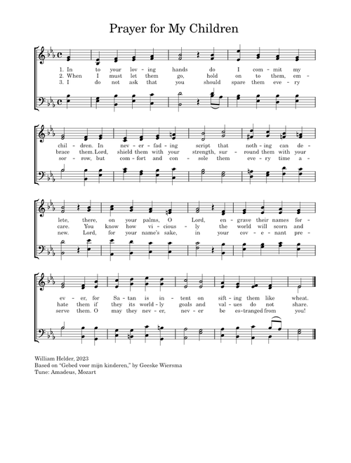 Prayer for my children - W. Helder