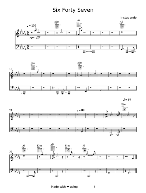 Six Forty Seven – Instupendo