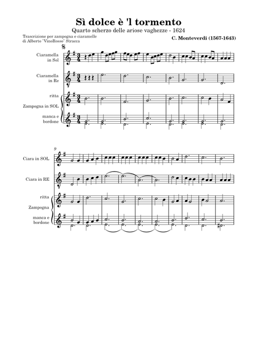 Si dolce e'l tormento – Claudio Monteverdi Quarto scherzo delle ariose vaghezze - 1624