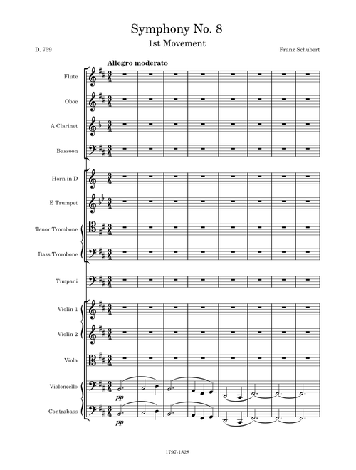 Symphony No. 8, D.759 "Unfinished", 1st Movement (Allegro Moderato) – Franz Schubert