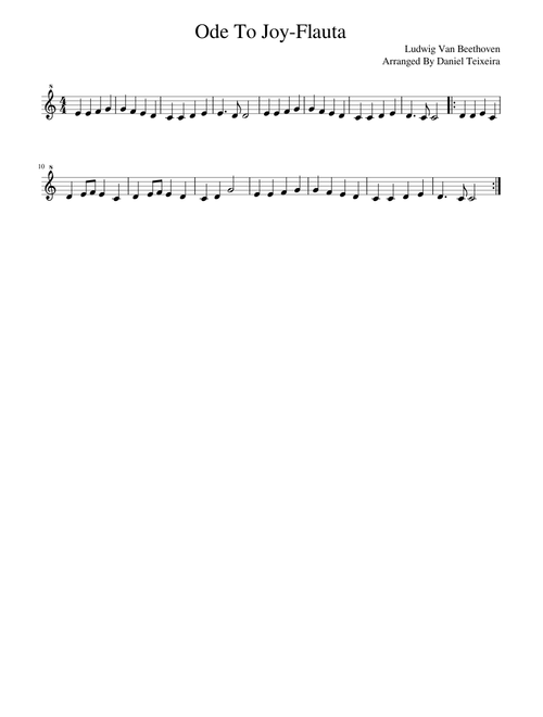 Ode To Joy - Flute