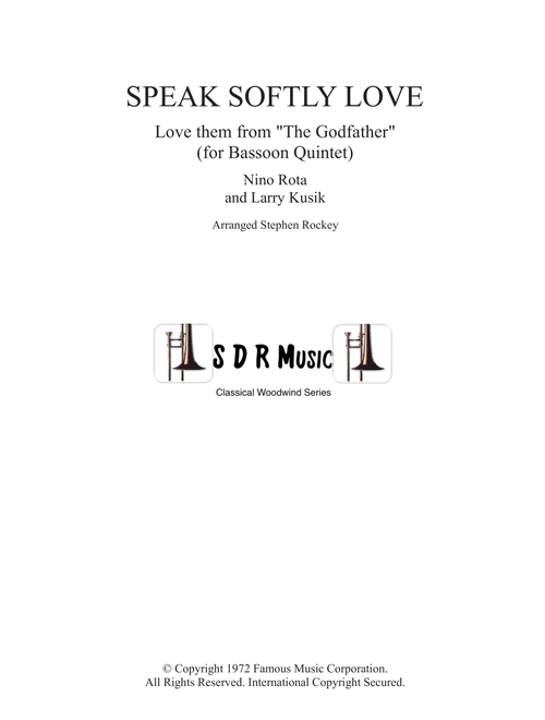 Speak Softly Love (Arr. Stephen Rockey) - Nino Rota (Woodwind Ensemble)