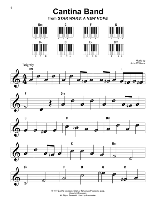 Cantina Band (from Star Wars: A New Hope) - John Williams (Super Easy Piano)