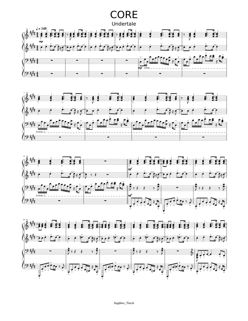 CORE Sheet Music for Piano (Piano Four Hand) | MuseScore.com