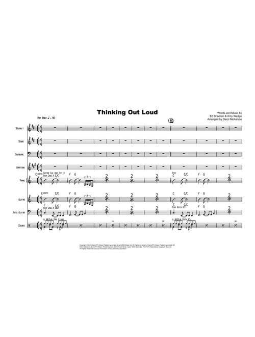 Thinking Out Loud (Arr. Daryl McKenzie) - Ed Sheeran (Large Ensemble)