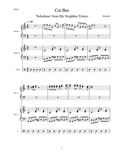 Cat Bus Piano Duo (Melody Boosted)