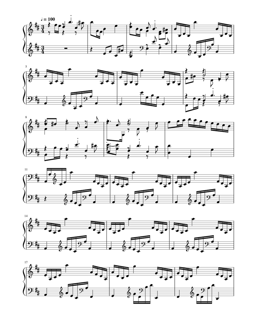 scarlatti sonata in Bm k27 PNO Sheet Music for Piano (Solo