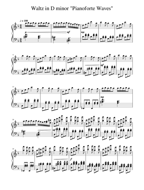 Waltz In D minor, "Pianoforte Waves"