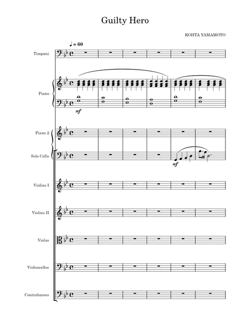Guilty Hero - KOHTA YAMAMOTO (sheet music)