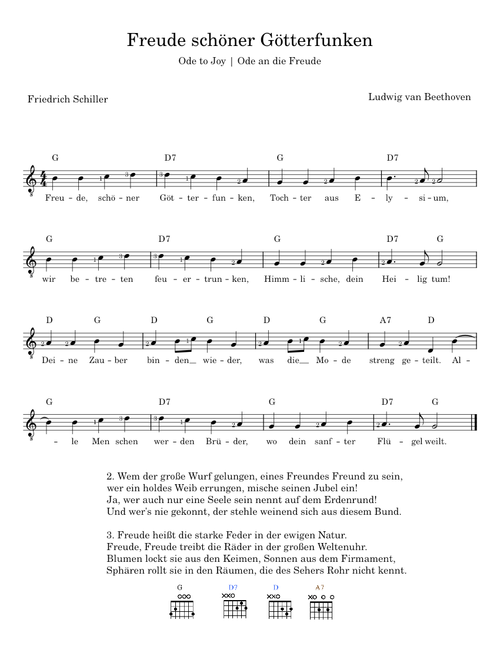 Freude schöner Götterfunken - Ludwig Van Beethoven