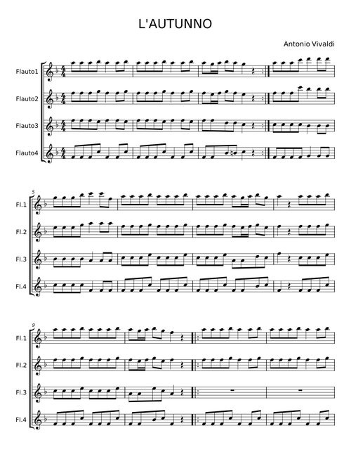 Concerto No. 3 in F major, Op. 8, RV 293, "Autumn" (L'autunno) - Antonio Vivaldi